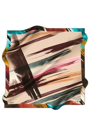 روسری رنگی 90 x 90 Aker - کد 802107207