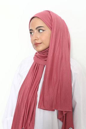 شال صورتی زنانه ویسکون Mizge Scarf - کد 802551095