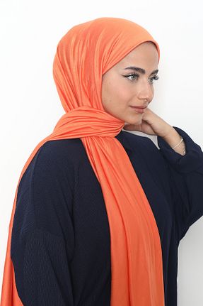 شال نارنجی زنانه ویسکون Mizge Scarf - کد 802551087