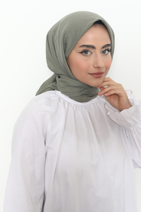 روسری سبز پنبه ای Mizge Scarf - کد 802574406