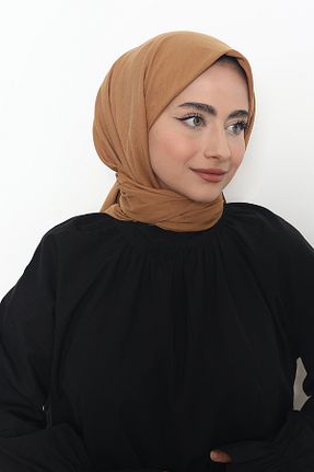 روسری قهوه ای پنبه ای Mizge Scarf - کد 802579064