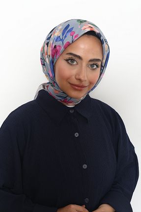 روسری رنگی 100 x 100 Mizge Scarf - کد 802573663