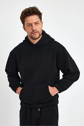 سوئیشرت مشکی زنانه ساده kef clothing - کد 790073960