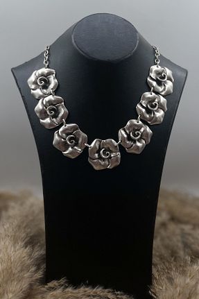 گردنبند جواهر قهوه ای زنانه روکش نقره Vesaire Accessories - کد 784553445