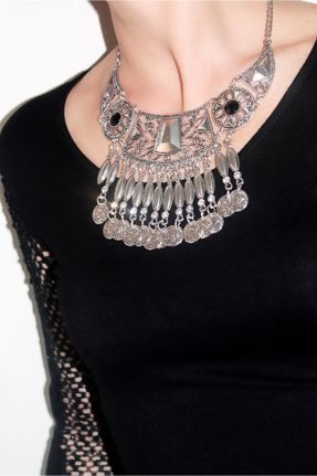 گردنبند جواهر زنانه فلزی کد 117707930