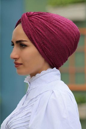کلاه شنای حجاب بنفش زنانه tessetür Bone diyarı - کد 151569273