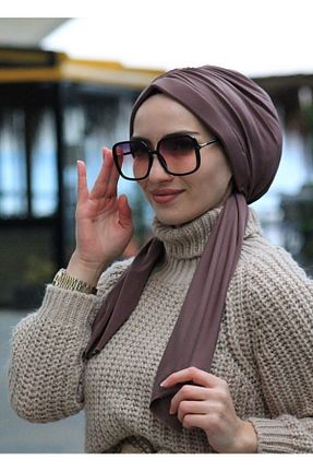 کلاه شنای حجاب قهوه ای زنانه tessetür Bone diyarı - کد 743557526