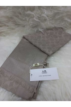 شال قهوه ای زنانه کشمیر İPEKSCARF - کد 780130004