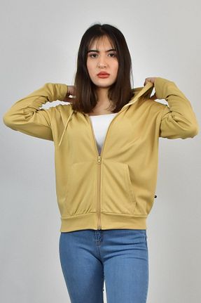 سوئیشرت بژ زنانه ساده yakamor - کد 802283715