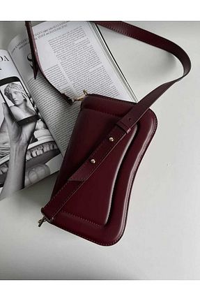 کیف دوشی زرشکی زنانه چرم مصنوعی Lucit bag - کد 801202326