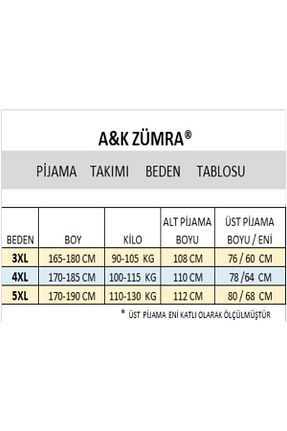 ست لباس راحتی سایز بزرگ آبی مردانه ساده A&K ZÜMRA - کد 713435083