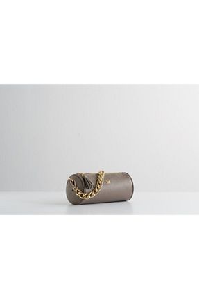 کیف دوشی قهوه ای زنانه چرم خالص più piccola pelletteria - کد 87047479