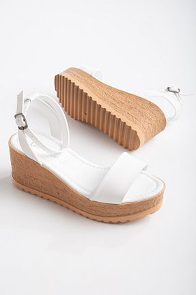 کفش پاشنه بلند پر سفید زنانه پاشنه متوسط (5-9 سانتی متر) Lanina - کد 802386351