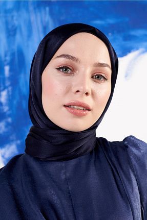 شال سرمه ای زنانه شیفون Modakaşmir - کد 350238466