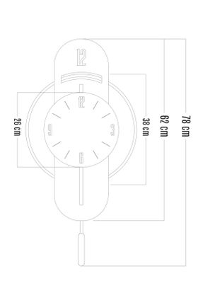ساعت دیواری مشکی 62 x 45 کد 802559920