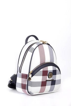 کوله پشتی سفید زنانه سایز متوسط Silver Polo - کد 112207247