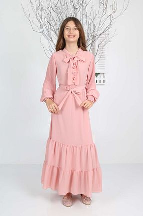 لباس حجاب صورتی بچه گانه اورسایز Asortik Kids - کد 687760141