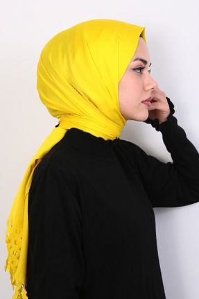 شال زرد زنانه پلی استر ZENİPEK - کد 802583552