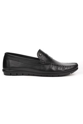 کفش لوفر مشکی مردانه چرم خالص Pierre Cardin - کد 802601673
