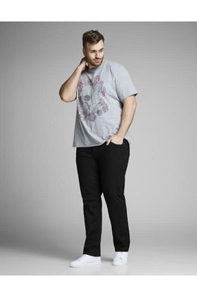 شلوار جین مشکی مردانه پاچه تنگ Jack & Jones - کد 32554874