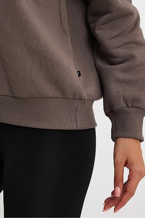 سوئیشرت قهوه ای زنانه ساده yakamor - کد 802680164