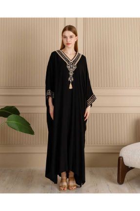 لباس مشکی زنانه ویسکون سایز بزرگ پارچه کد 802834984