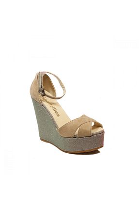 کفش بیرون بژ زنانه پارچه ESPADRILLES - کد 802883302