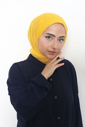 شال زرد زنانه ویسکون Mizge Scarf - کد 802553413