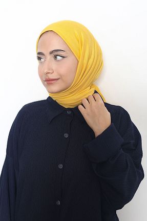 شال زرد زنانه ویسکون Mizge Scarf - کد 802553413