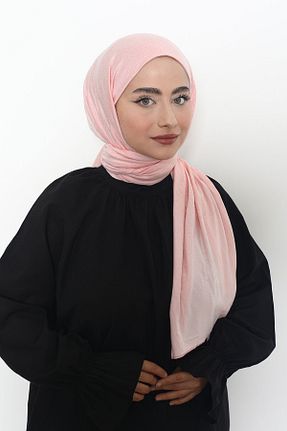 شال صورتی زنانه ویسکون Mizge Scarf - کد 802551255