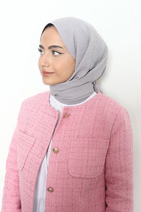 شال طوسی زنانه پنبه ای Mizge Scarf - کد 802562898