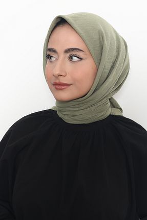 روسری قهوه ای پنبه ای Mizge Scarf - کد 802579400