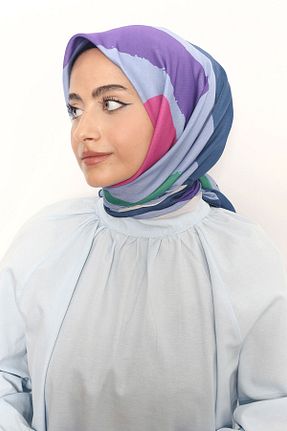 روسری رنگی 100 x 100 Mizge Scarf - کد 802564975