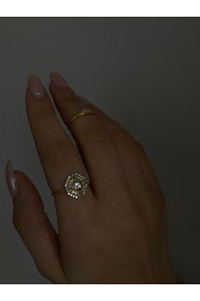 انگشتر نقره طلائی زنانه زیرکن Sade Accessory - کد 255771172