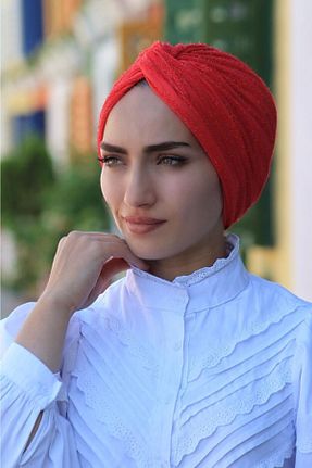 کلاه شنای حجاب قرمز زنانه tessetür Bone diyarı - کد 151573287