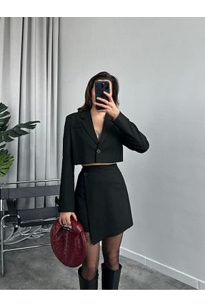 ست بالاتنه و پائین تنه مشکی زنانه بافتنی My Blog - کد 802276965