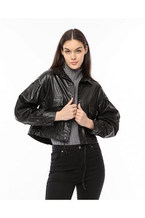 کاپشن مشکی زنانه رگولار morden - کد 802436115