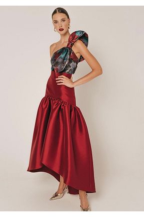 دامن قرمز زنانه پارچه INDRESS STUDIO - کد 802471869