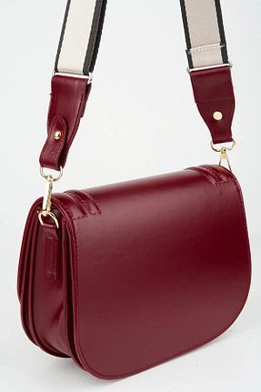 کیف دوشی زرشکی زنانه چرم مصنوعی DAYBAG - کد 802393552