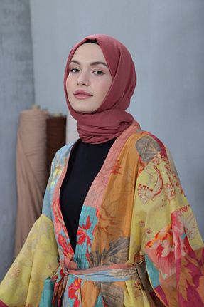 شال صورتی زنانه پنبه ای Modakaşmir - کد 758349048