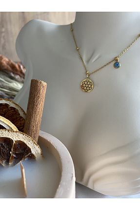 گردنبند استیل ( فولاد ) طلائی زنانه استیل ضد زنگ Lucios - کد 764372159