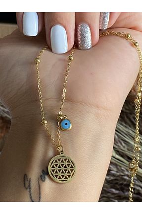 گردنبند استیل ( فولاد ) طلائی زنانه استیل ضد زنگ Lucios - کد 764372159