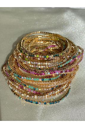 دستبند جواهر آبی زنانه سنگ طبیعی h&b design jewel - کد 802716647