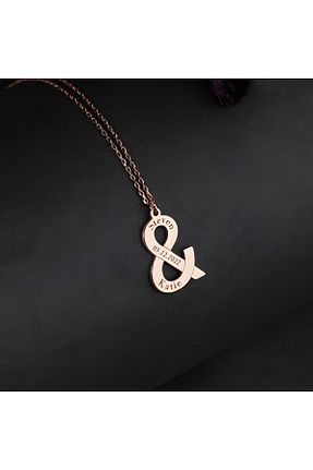 گردنبند نقره صورتی زنانه 925 عیار OZAN KUYUMCULUK - کد 802773196