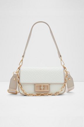 کیف دوشی سفید زنانه چرم مصنوعی Aldo - کد 802826956