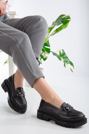 کفش کلاسیک مشکی زنانه چرم لاکی پاشنه متوسط ( 5 - 9 cm ) پاشنه پر کد 670905629