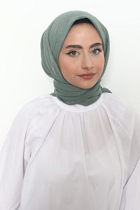 روسری سبز پنبه ای Mizge Scarf - کد 802579551
