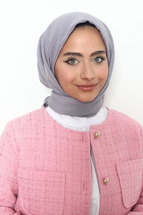 روسری طوسی پنبه ای Mizge Scarf - کد 802576873