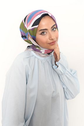روسری رنگی 100 x 100 Mizge Scarf - کد 802554422
