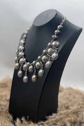 گردنبند جواهر قهوه ای زنانه روکش نقره Vesaire Accessories - کد 778473581